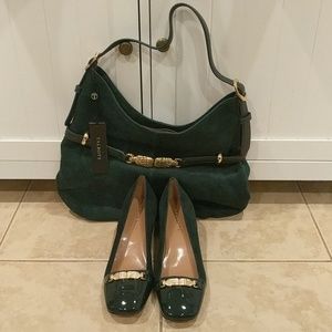 Talbots suede shoes and purse